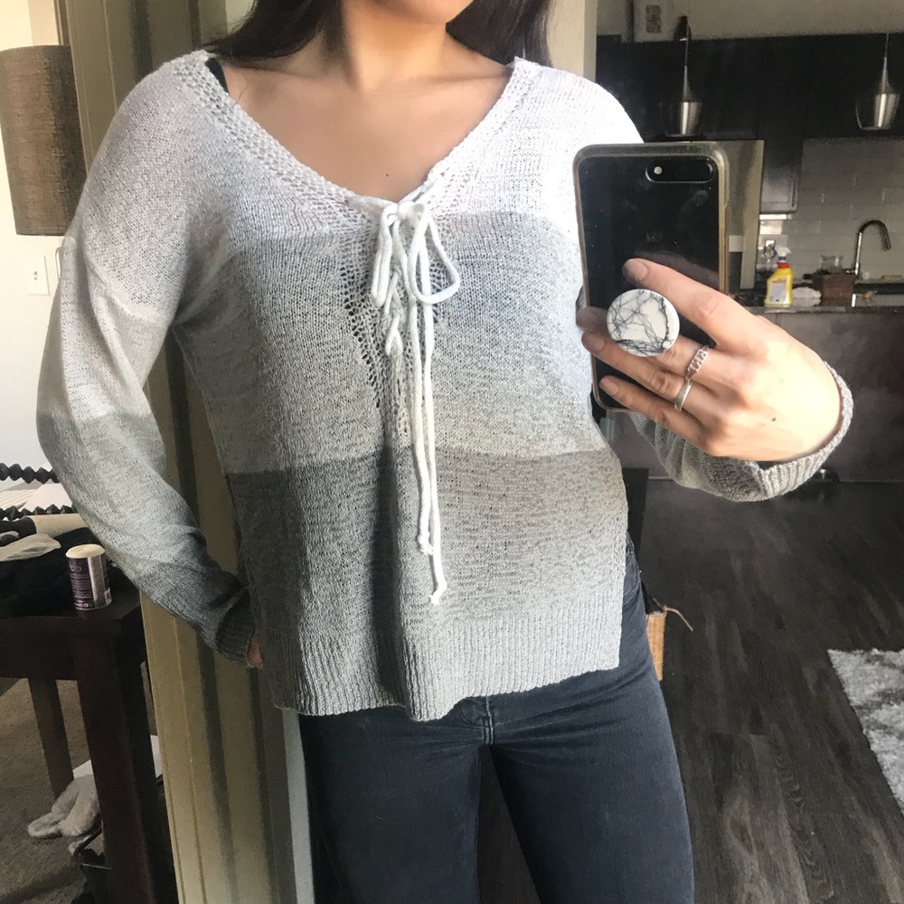 color block sweater